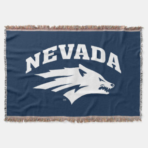 University of Nevada Sport Wolf Logo Throw Blanket