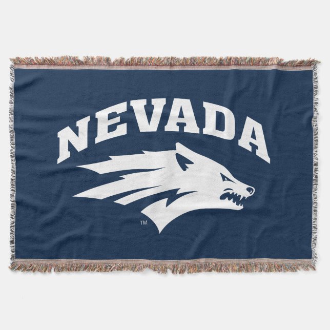 University of Nevada Sport Wolf Logo Throw Blanket (Front)
