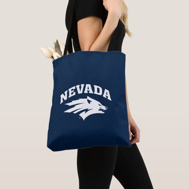 University of Nevada Sport Wolf Logo Tote Bag (Close Up)
