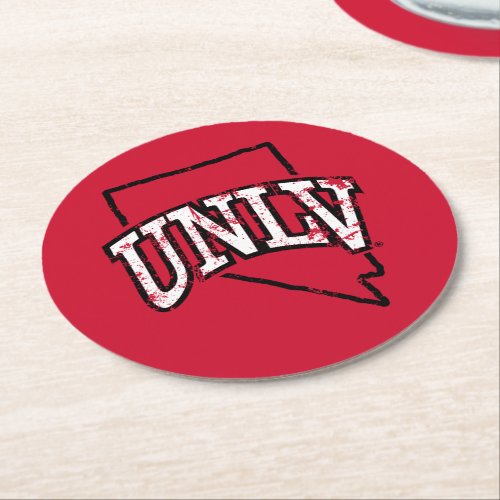 University of Nevada State Love Round Paper Coaster