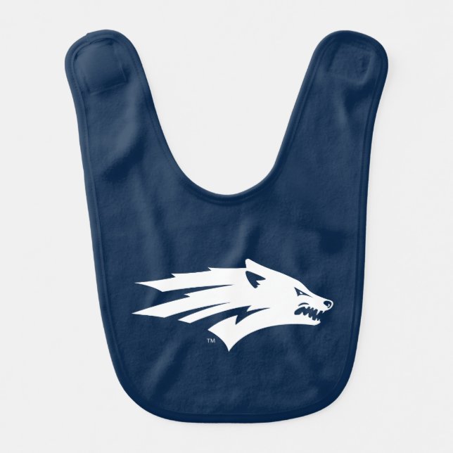 University of Nevada Wolf Logo Baby Bib (Front)