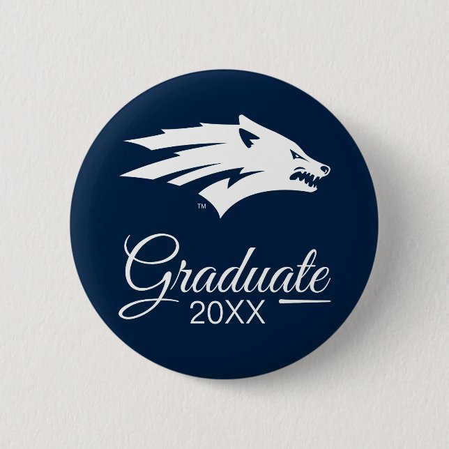 University of Nevada Wolf Logo Button (Front)