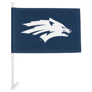 University of Nevada Wolf Logo Car Flag