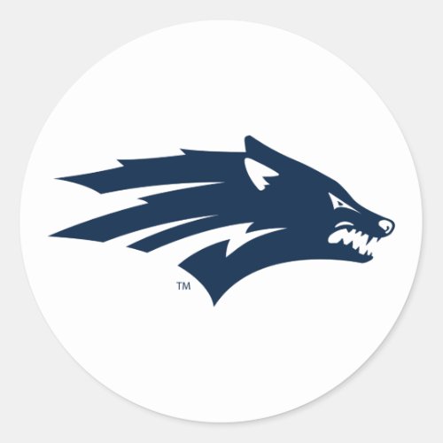 University of Nevada Wolf Logo Classic Round Sticker