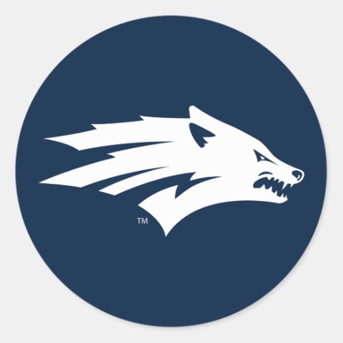 University of Nevada Wolf Logo Classic Round Sticker