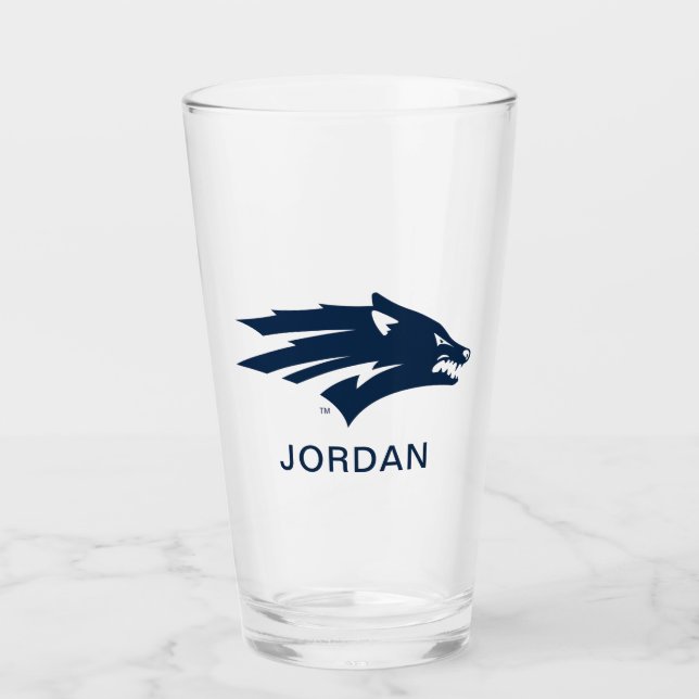 University of Nevada Wolf Logo Glass (Front)