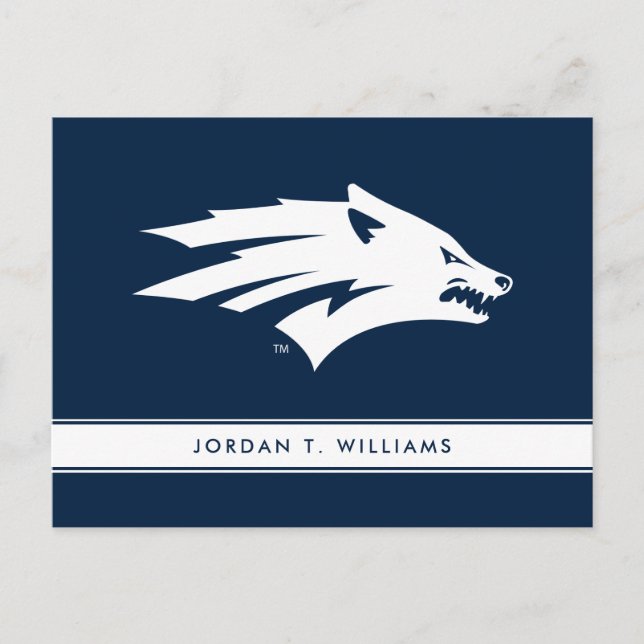 University of Nevada Wolf Logo Invitation Postcard (Front)