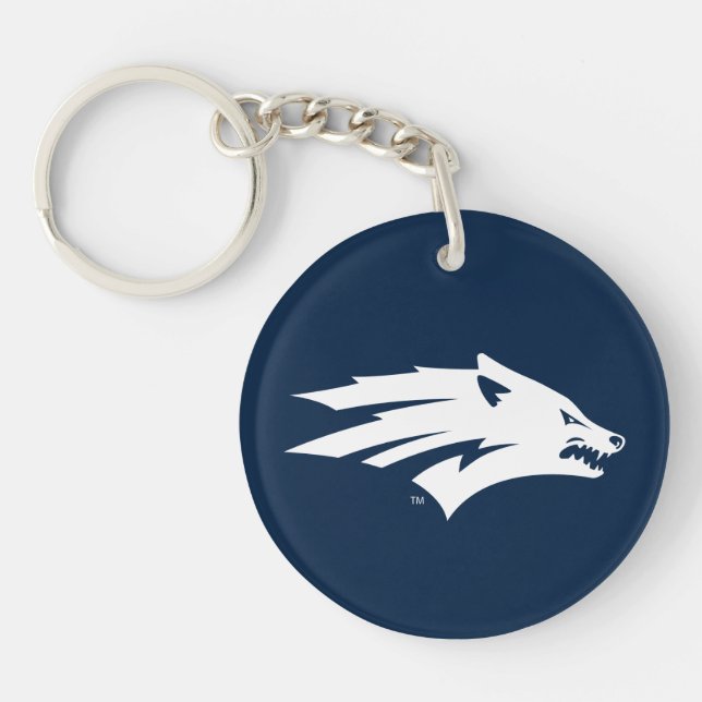 University of Nevada Wolf Logo Keychain (Front)