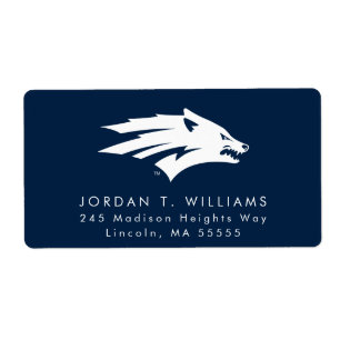 University of Nevada Wolf Logo Label