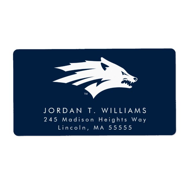 University of Nevada Wolf Logo Label (Front)