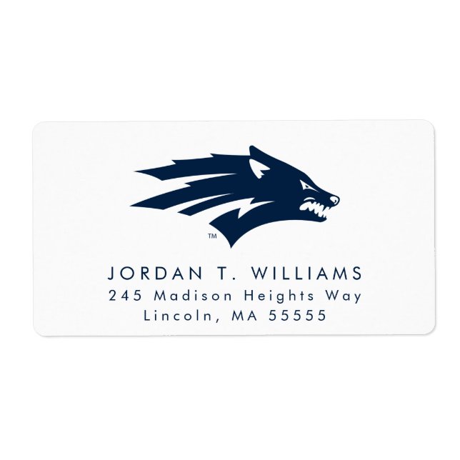 University of Nevada Wolf Logo Label (Front)