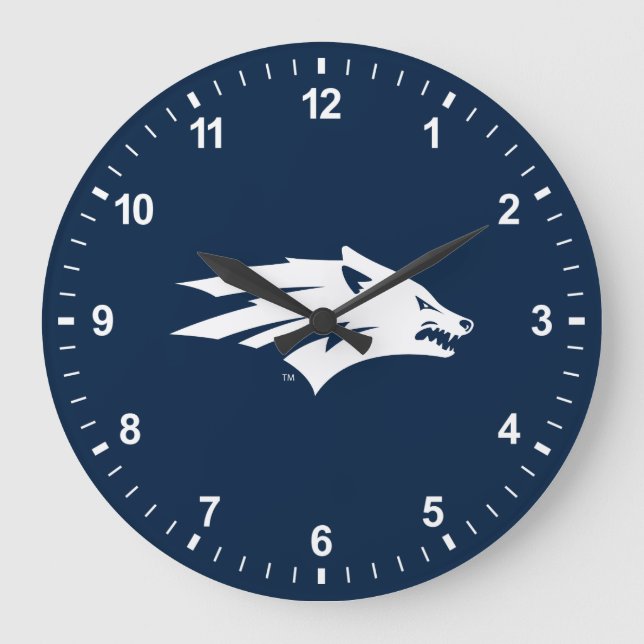 University of Nevada Wolf Logo Large Clock (Front)