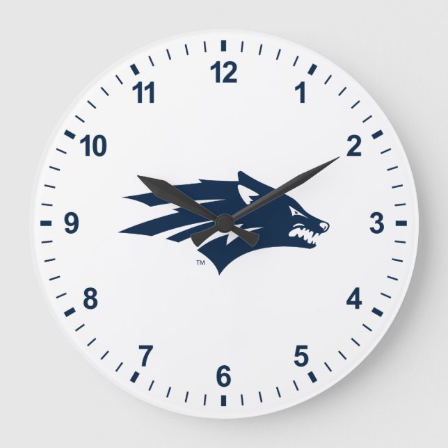 University of Nevada Wolf Logo Large Clock (Front)