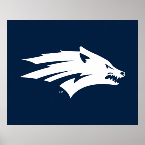 University of Nevada Wolf Logo Poster