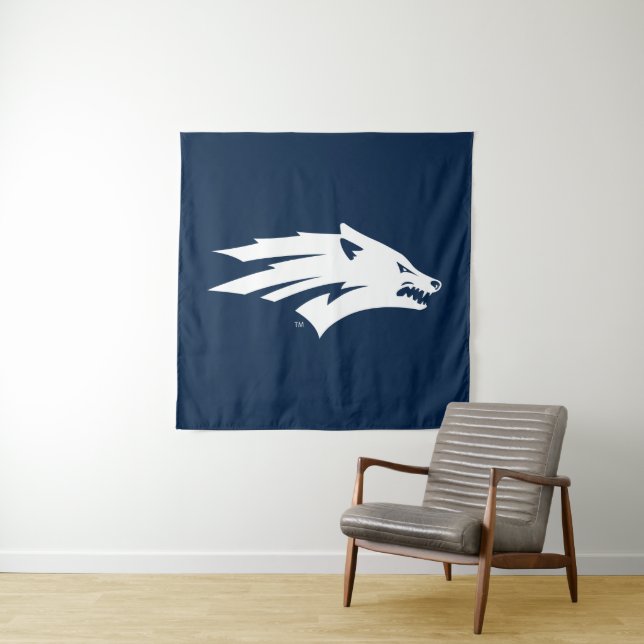 University of Nevada Wolf Logo Tapestry (In Situ)