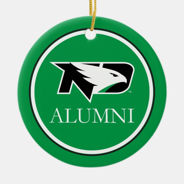 University of North Dakota Alumni Ceramic Ornament (Front)
