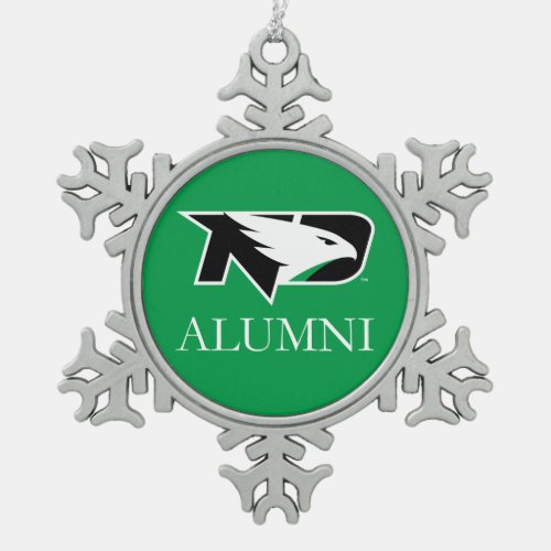 University of North Dakota Alumni Snowflake Pewter Christmas Ornament