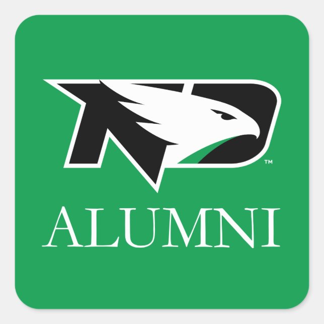 University of North Dakota Alumni Square Sticker (Front)