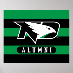 University of North Dakota Alumni Stripes Poster