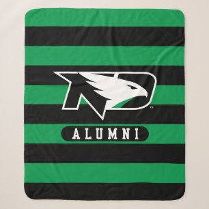 University of North Dakota Alumni Stripes Sherpa Blanket