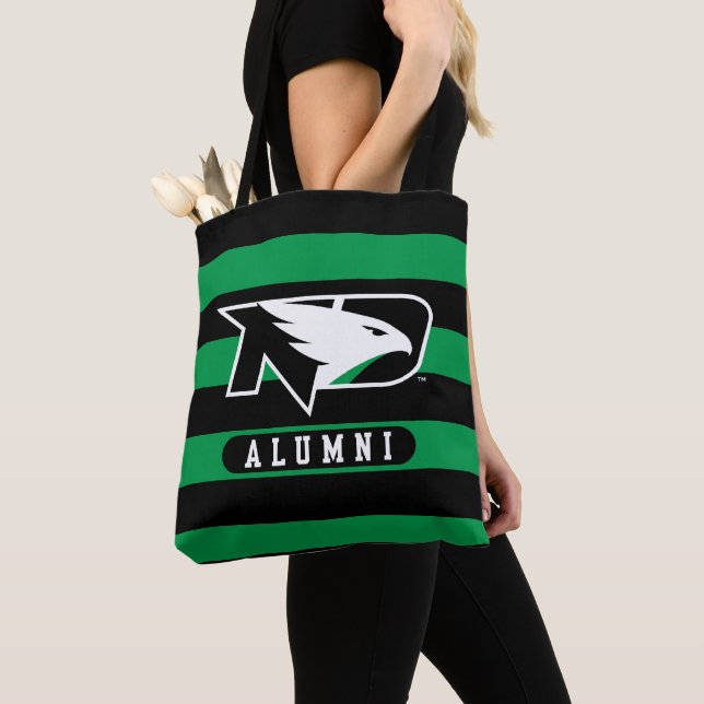 University of North Dakota Alumni Stripes Tote Bag (Close Up)