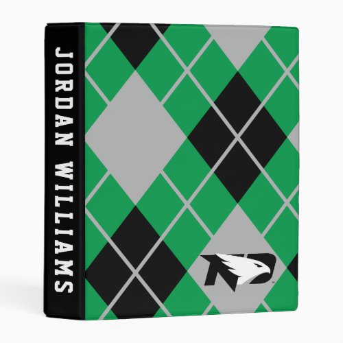 University of North Dakota Argyle Pattern Mini Binder