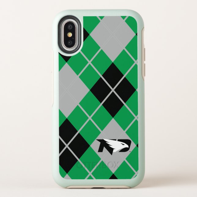 University of North Dakota Argyle Pattern Otterbox iPhone Case (Back)