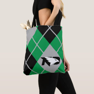 University of North Dakota Argyle Pattern Tote Bag