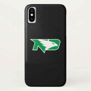 University of North Dakota Carbon Fiber Pattern iPhone X Case