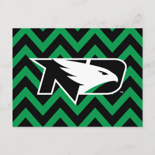 University of North Dakota Chevron Pattern Postcard