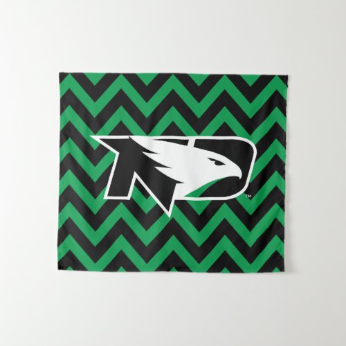 University of North Dakota Chevron Pattern Tapestry