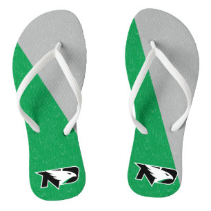 University of North Dakota Color Block Distressed Flip Flops