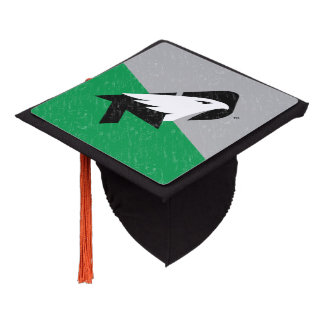 University of North Dakota Color Block Distressed Graduation Cap Topper