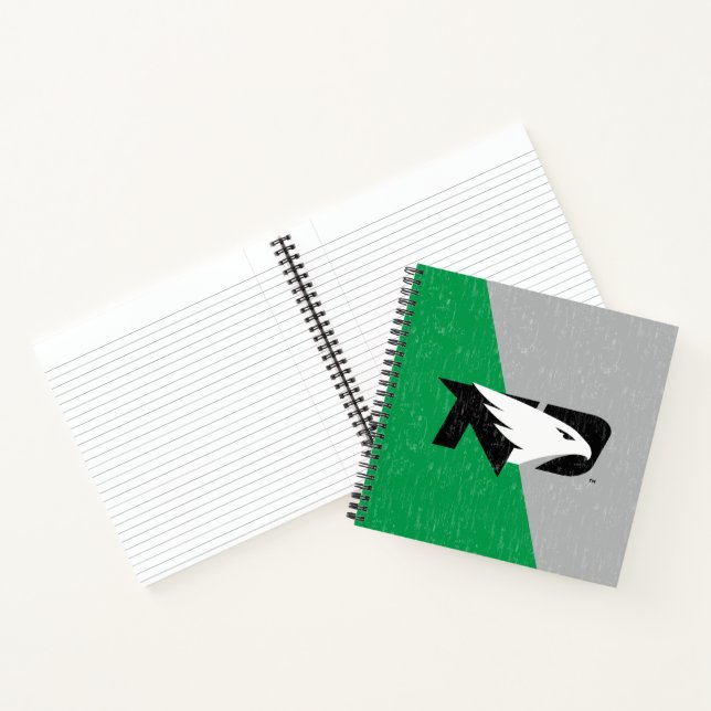 University of North Dakota Color Block Distressed Notebook (Inside)