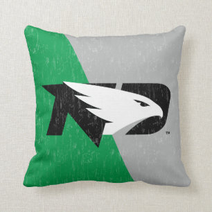 University of North Dakota Color Block Distressed Throw Pillow