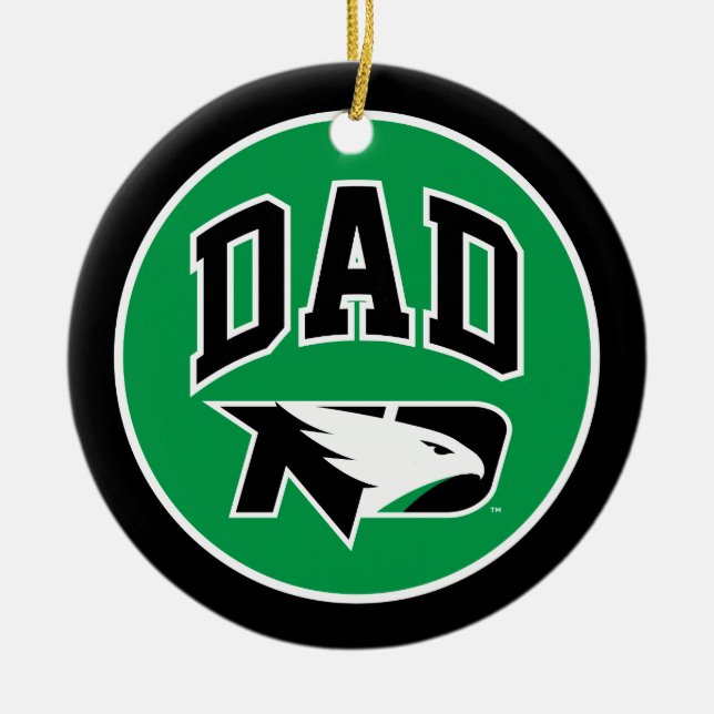 University of North Dakota Dad Ceramic Ornament (Front)