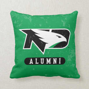 University of North Dakota Distressed Alumni Throw Pillow