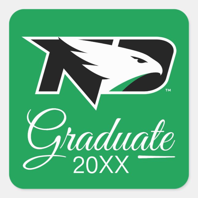 University of North Dakota | Graduation Square Sticker (Front)