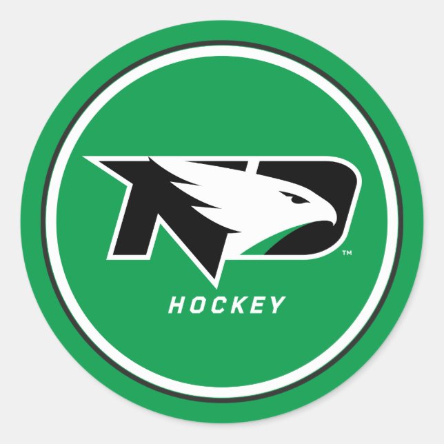 University of North Dakota Hockey Classic Round Sticker (Front)