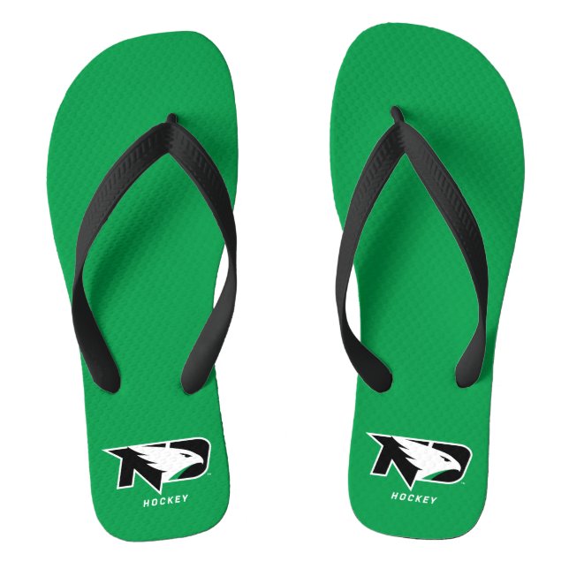 University of North Dakota Hockey Flip Flops (Footbed)