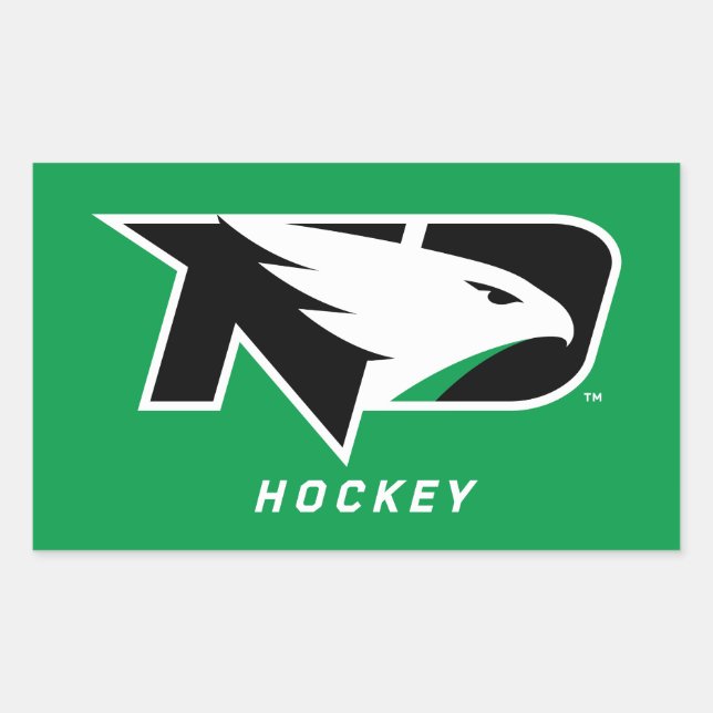 University of North Dakota Hockey Rectangular Sticker (Front)