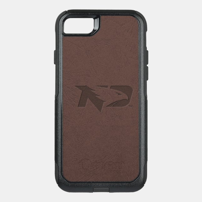 University of North Dakota Leather Otterbox iPhone Case (Back)