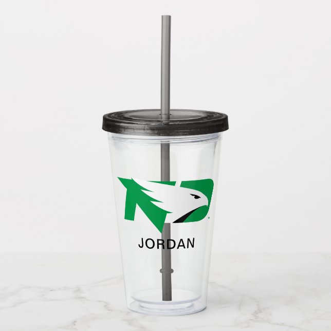 University of North Dakota Logo Acrylic Tumbler (Front)