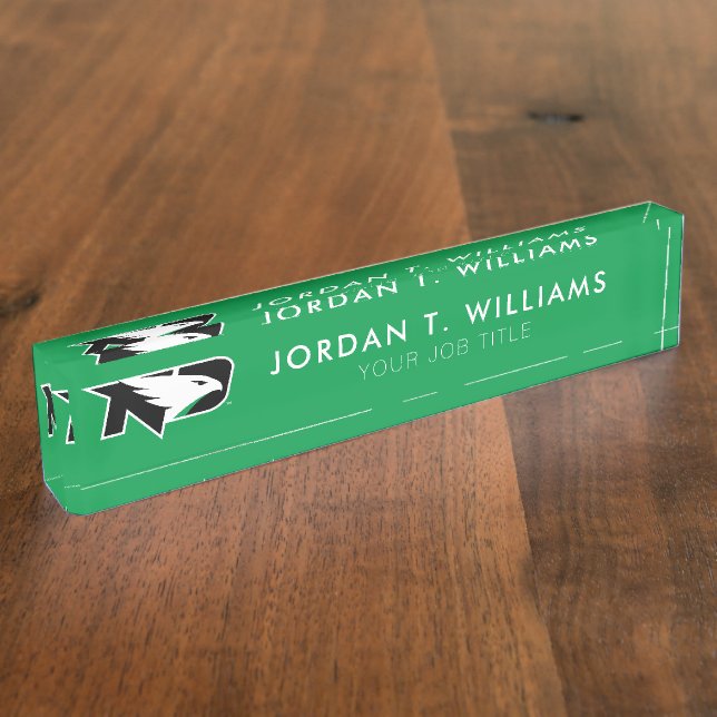 University of North Dakota Logo Desk Name Plate (Side)