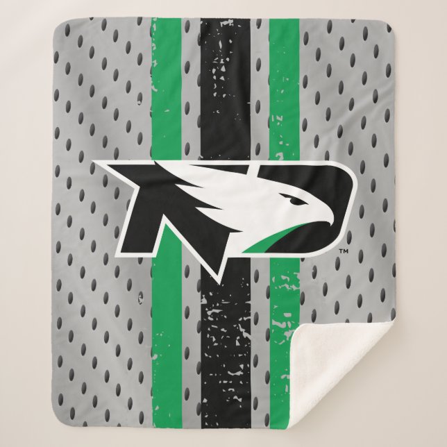 University of North Dakota Logo Jersey Sherpa Blanket (Front)