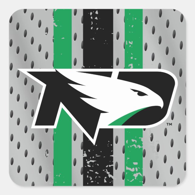 University of North Dakota Logo Jersey Square Sticker (Front)