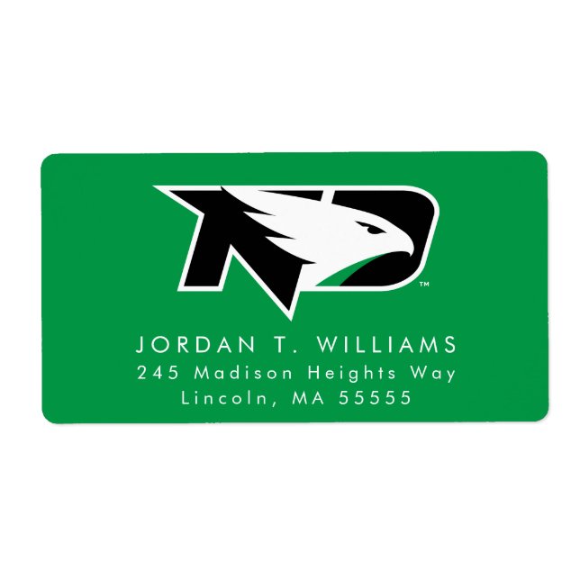 University of North Dakota Logo Label (Front)