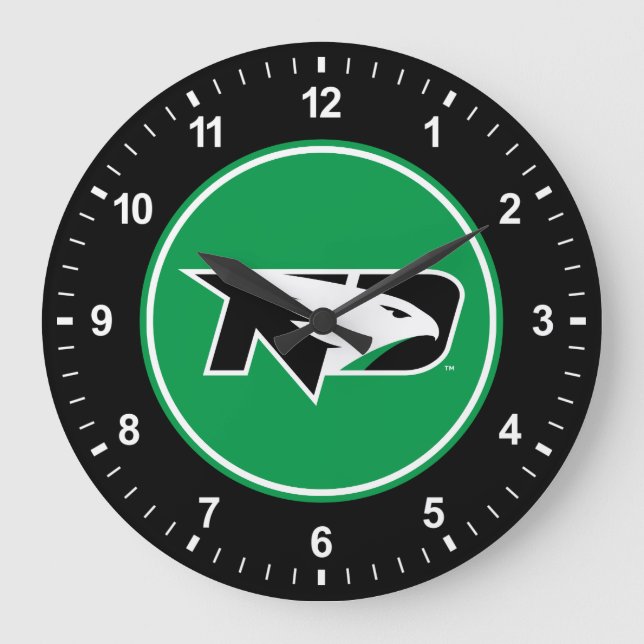 University of North Dakota Logo Large Clock (Front)