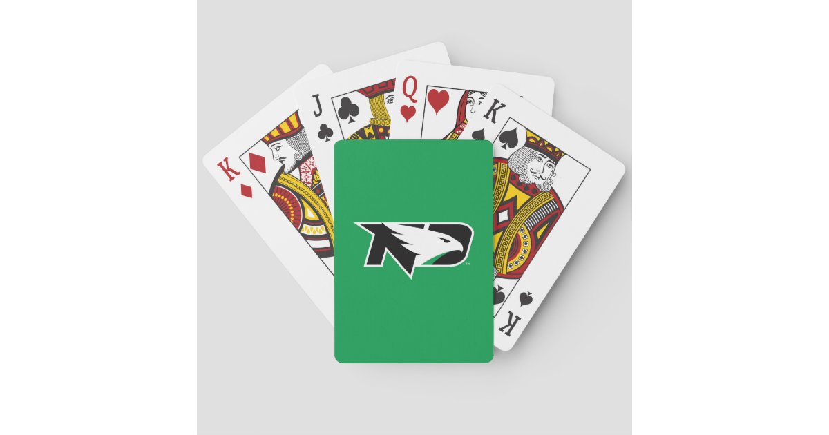 Und Card University of North Dakota Logo Poker Cards | Zazzle