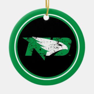 University of North Dakota Logo Vintage Ceramic Ornament